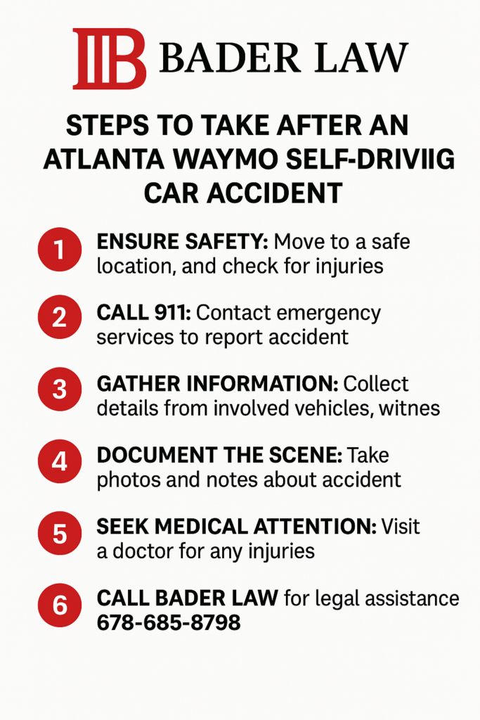 Abogado de accidentes de coche autónomo de Waymo en Atlanta